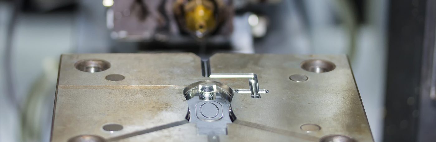Close up plastic injection mold for mass production (manufacturi Close up plastic injection mold for mass production (manufacturing process for industrial work)